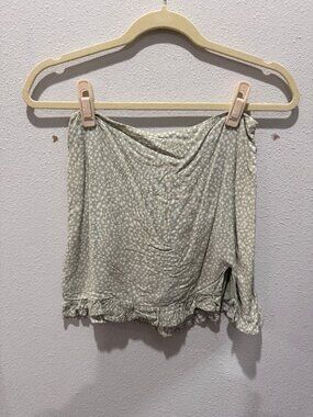 Le Lis Green Mini Skirt